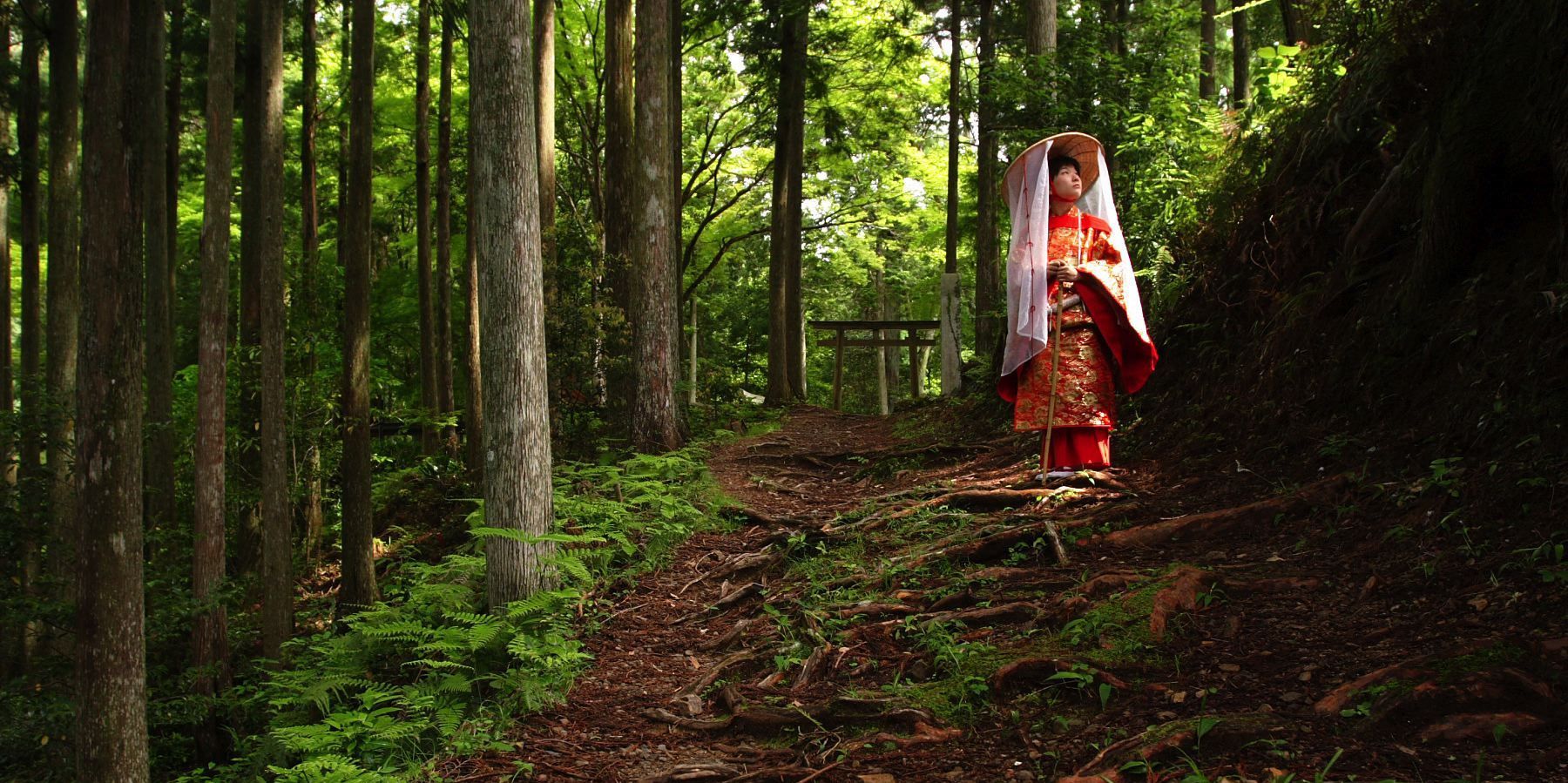 Pilgerin auf dem Kumano Kodo